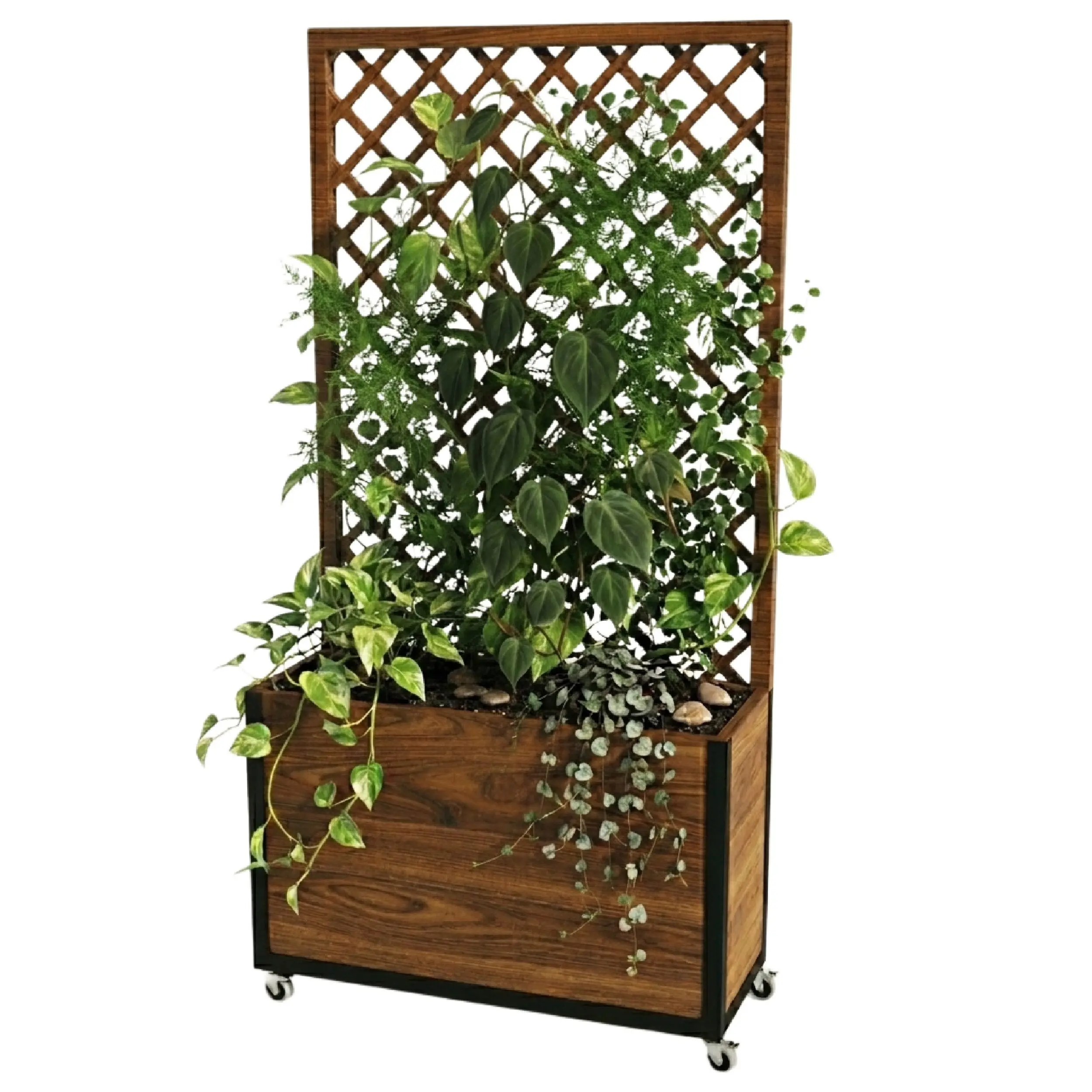 Baylis Trellis Industrial Cafe Planter Wooden Baylis Trellis Industrial Cafe Planter, Commercial Planters, Commercial Cafe Planter, Handmade Cafe Planter, Wooden Planters, Bespoke Cafe Planters, Custom Made Planters, Wood Planter, Outdoor Planters