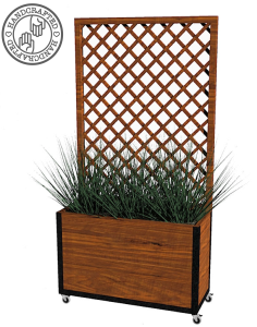 Wooden Baylis Trellis Planter with Logo