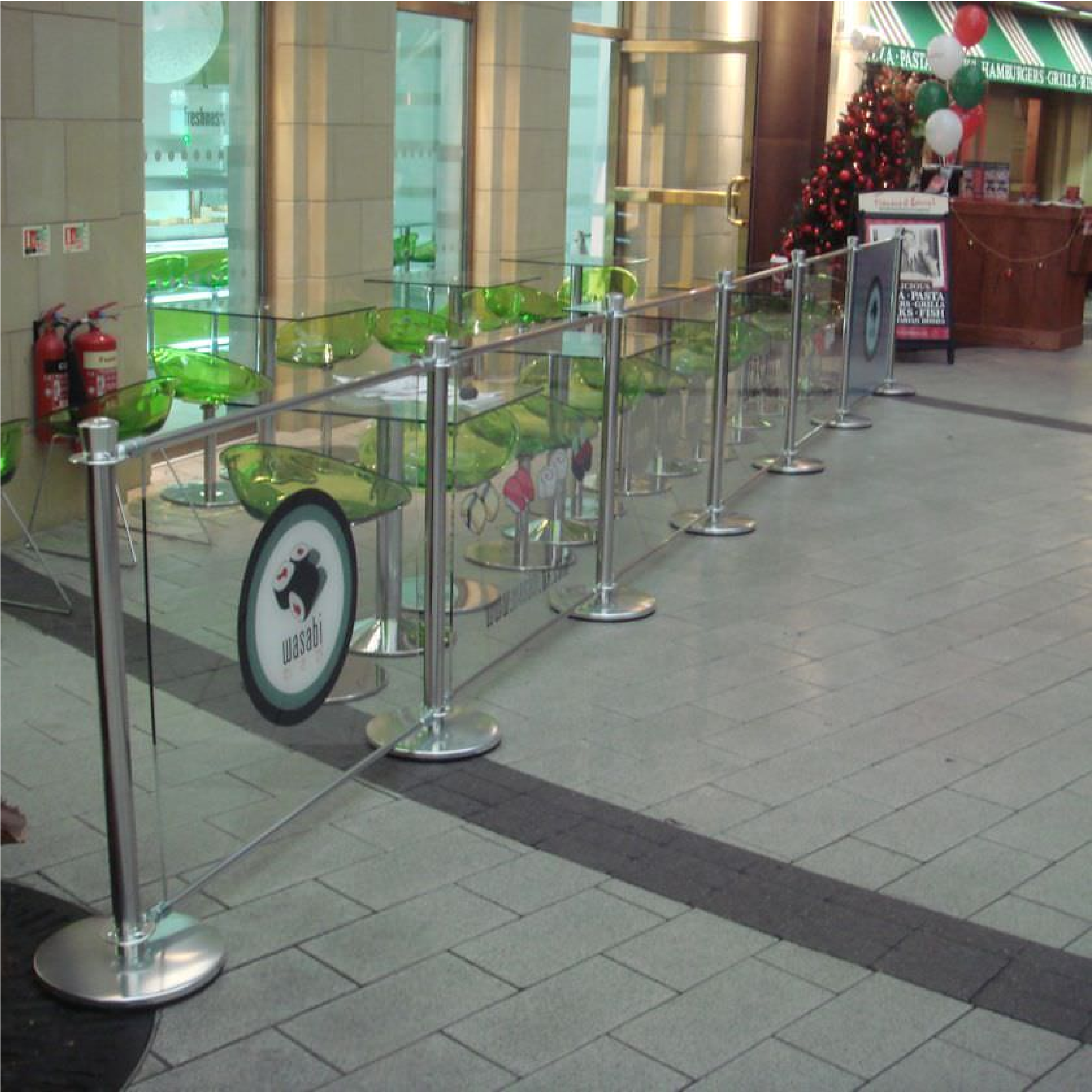 Wasabi - Acrylic Cafe Panels Acrylic Banners and Cafe Posts for Wasabi