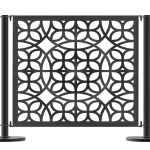 Laser Cut Panel Cafe Barrier Design Between Cafe Barrier Posts