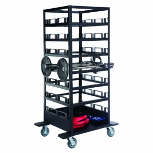 Barrier Storage Cart, Vertical Storage Trolley for Barrier Posts, Cafe Barrier Post Trolley, Retractable Belt Barrier Storage, Post Trolley, Cafe Barrier Post Cart