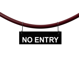 Hanging Rope Sign, Rope Signage, NO ENTRY Sign for Rope Barriers, Post & Rope, Rope Barrier, Rope Post, Cafe Barrier Post Signage