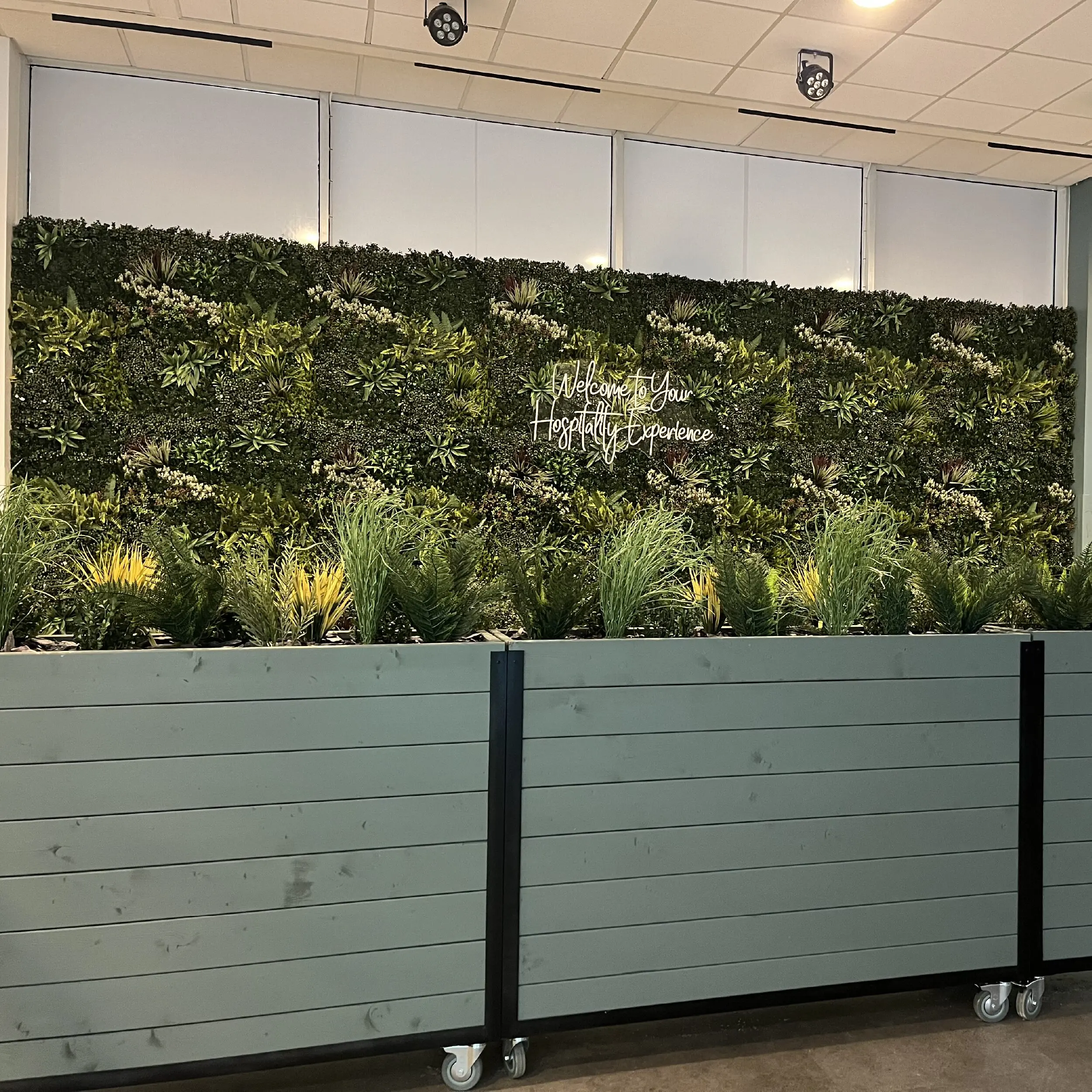 Motorpoint - Baylis Industrial Cafe Planter Motorpoint Hospitality Baylis Industrial Cafe Planters, Wooden Planters, Commercial Planters, Bespoke Planters, Planter with Trellis, Outdoor Planters, Hospitality Planters, Custom-Made Planters, Cafe Planters, Planters on Wheels, Moveable Planters, Black Ropes