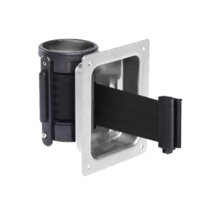 Recessed Retractable Wall Mount with Black Tape