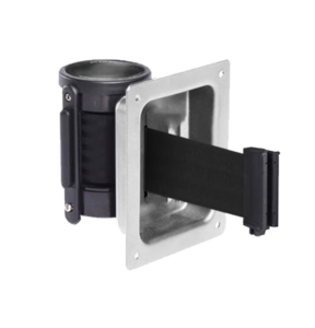 Recessed Retractable Wall Mount with Black Tape