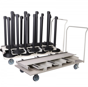 Vertical Storage Trolley for Cafe Barrier Posts. Retractable Barrier Storage Trolley
