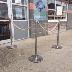 Stainless Steel Advance Café Barrier Post with Polyhemp Rope for Rick Stein's, Padstow