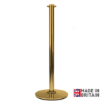 Brass Effect Cafe Barrier Post, Brass Finish Cafe Barrier Post, Brass Anodised Cafe Barrier Post, Metallic finish Café Barrier Posts, Metal finish Café Barrier Posts, Brass Café Barriers, Heavy Duty Café Barrier Post, Cafe Windbreak