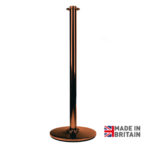 Copper Effect Cafe Barrier Post, Copper Finish Cafe Barrier Post, Copper Anodised Cafe Barrier Post, Metallic finish Café Barrier Posts, Metal finish Café Barrier Posts, Copper Café Barriers, Heavy Duty Café Barrier Post, Cafe Windbreak