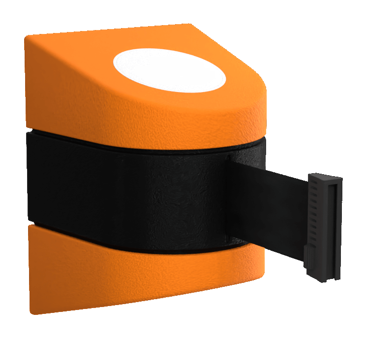 Midi Retractable Wall Mount in Orange with Black Tape Midi Retractable Wall Mount in Orange with Black Tape