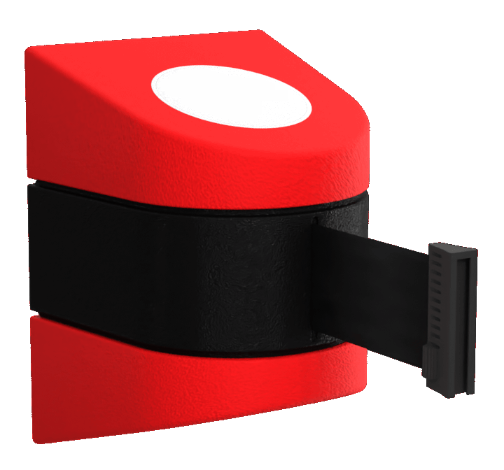 Midi Retractable Wall Mount in Red with Black Tape Midi Retractable Wall Mount in Red with Black Tape
