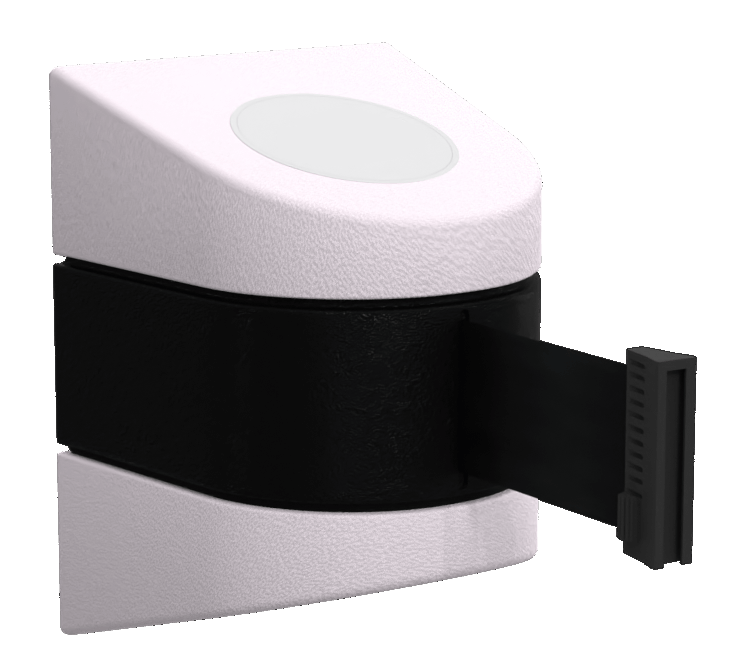 Midi Retractable Wall Mount in White with Black Tape Midi Retractable Wall Mount in White with Black Tape