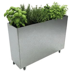 Forjado Galvanised Metal Café Planter, Commercial Planters, Planters on Wheels, Bespoke Planters