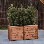 Commercial Wooden Planter - Trough with Conifer