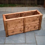 Commercial Wooden Planter - Trough Empty