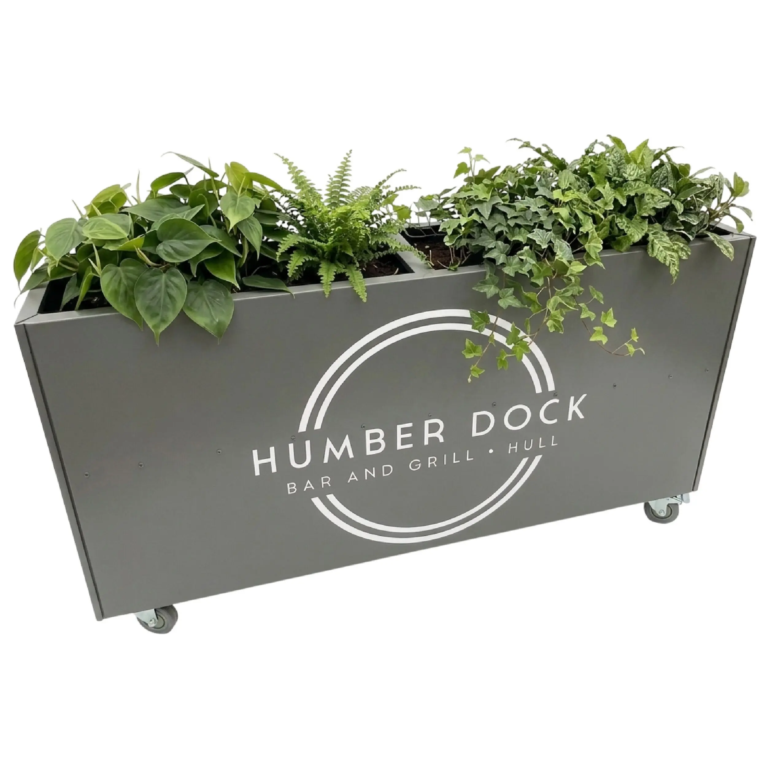 Forjado Powder Coated Cafe Planter Forjado Powder Coated Cafe Planter, Commercial Restaurant Planters