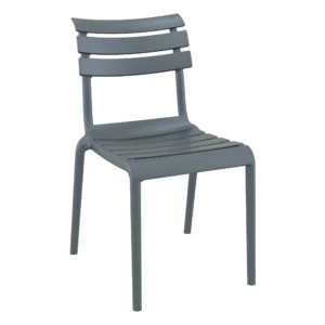 Dark Grey Marketa Stackable Chair for Indoor and Outdoor Use, Stacking Chair, Commercial Furniture, Hospitality Furniture