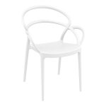 White Kunis Stackable Armchair for Indoor or Outdoor Use