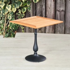 Thetford Square Pedestal Table with Round Base. Suitable for Indoor & Outdoor Use.