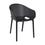 Black Azure Stackable Chair for Indoor or Outdoor Use