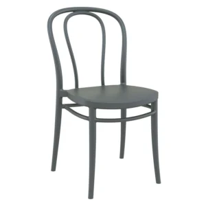 Dark Grey Meldrew Stackable Chair for Indoor or Outdoor Use, Stacking Chair, Commercial Furniture, Hospitality Furniture