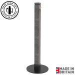 Eco Cafe Barrier Post in Grey with Logo