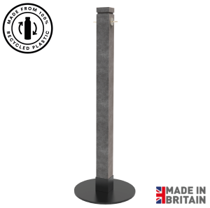 Eco Cafe Barrier Post in Grey with Logo