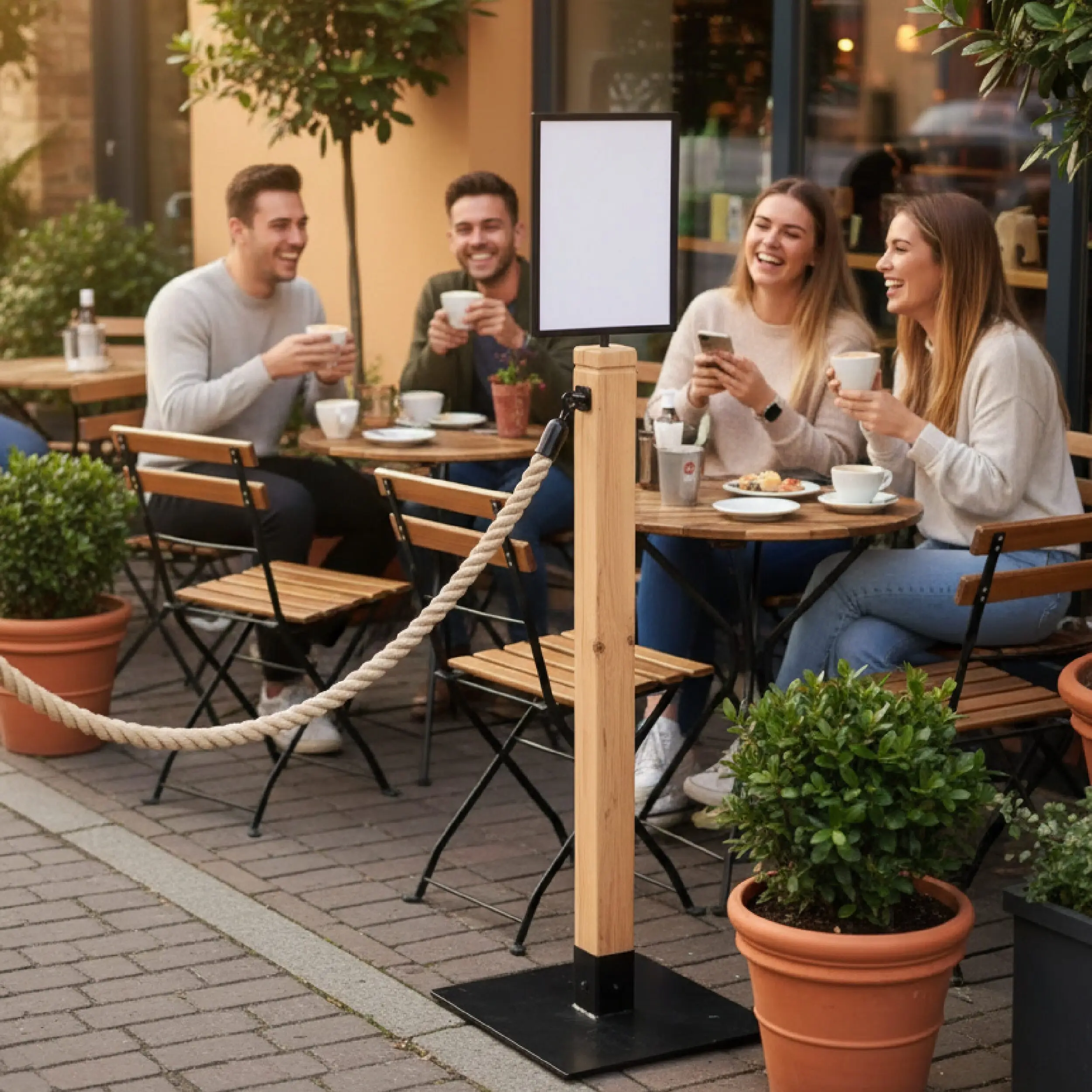 Black Standard Sign Holder on a Rustic Character Oak Post Black Standard Sign Holder on a Rustic Character Oak Rope Post, Sign Holder, Sign Holder, A4 Sign Holder, Cafe Barrier Signage, Signs for Posts, Post Signage, Cafe Barrier Post Signage, Metal Cafe Post Signage, Rope Barrier Signage