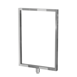 Polished Chrome Standard Sign Holder, Sign Holder, Sign Holder, A4 Sign Holder, Cafe Barrier Signage, Signs for Posts, Post Signage, Cafe Barrier Post Signage, Metal Cafe Post Signage, Rope Barrier Signage