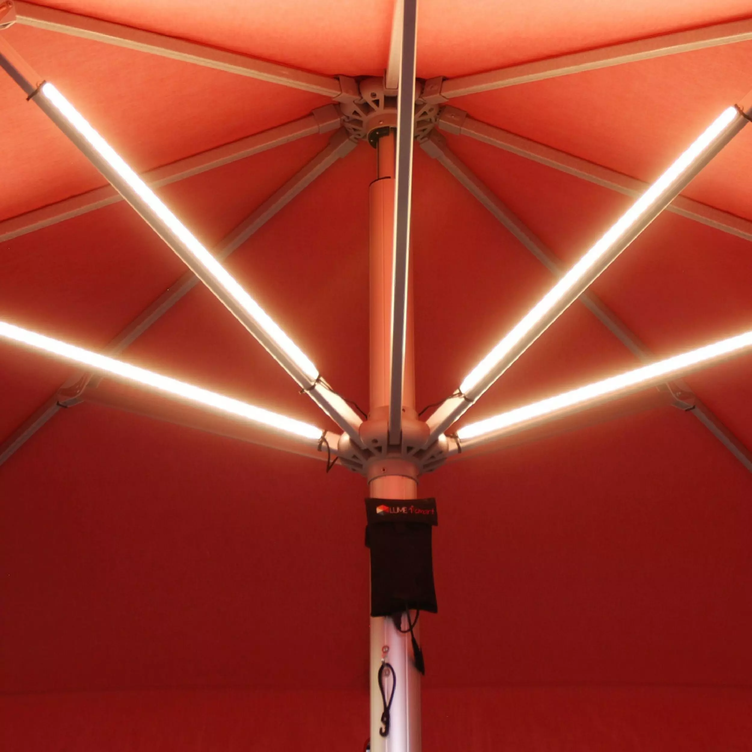 Lume Smart Parasol Lighting Kit Lume 1 Smart Lighting Kit for Parasols, Lume Smart Parasol Lighting Kit, Parasol Lighting, Umbrella Lighting, Lighting Kit for Parasols, Commercial Giant Umbrella Lighting Kit