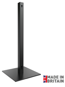 Quadrate 'Keyhole' Cafe Barrier Post in Black with Logo