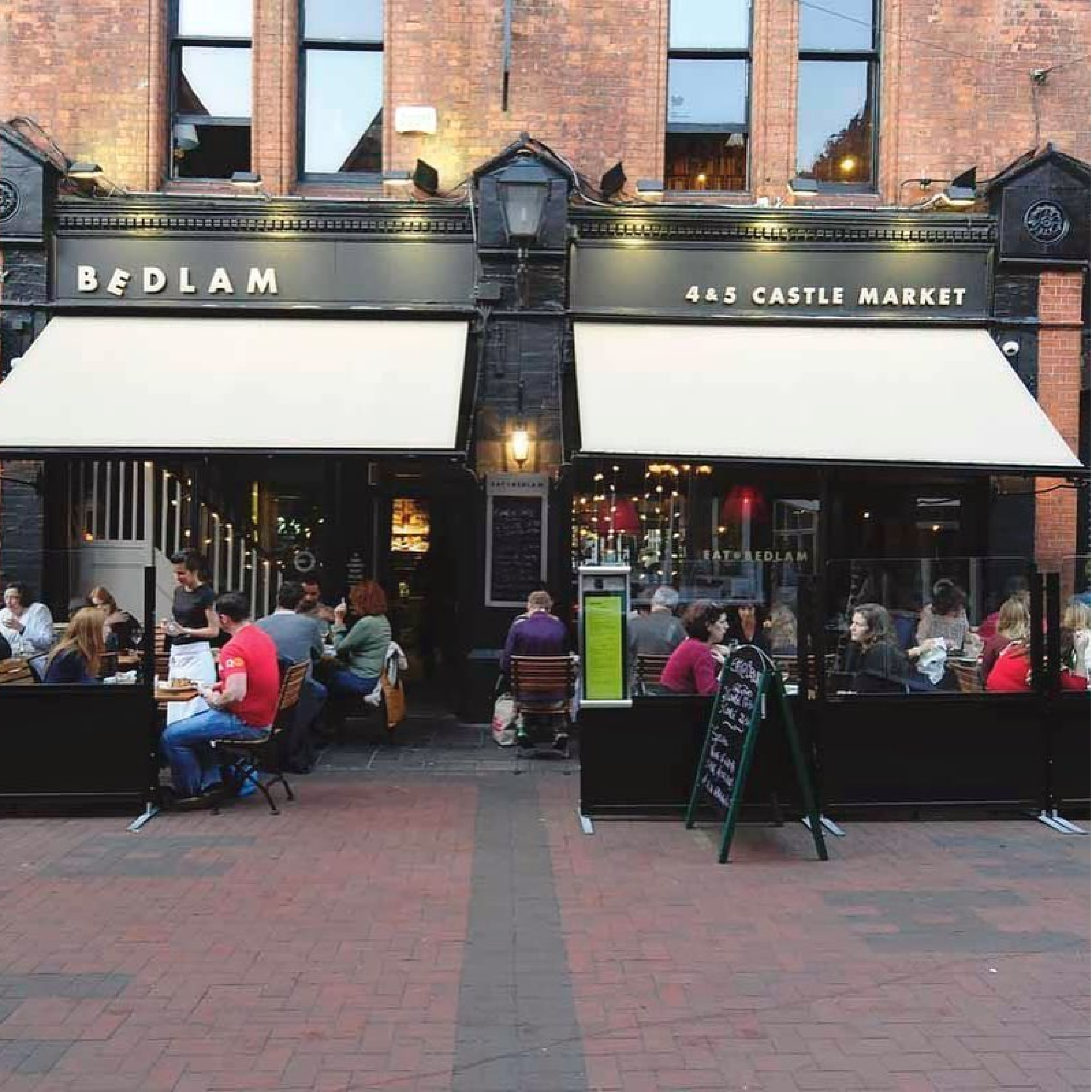 Solano Terrace Screen - Bedlam Solano Terrace Screen for Bedlam, Fixed Terrace Screens, Outdoor Screens, Powder Coated Screens, Restaurant Terrace Screens, Cafe Screens, Balustrades, Hospitality Terrace Screens, Windbreaks