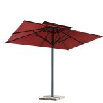 Caravita Big Ben Commercial Giant Umbrella in Red with Base