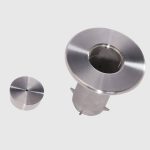 Metal Floor Socket for Removable Cafe Barrier Post with Cap. Stainless Steel Floor Socketed Cafe Barrier Post