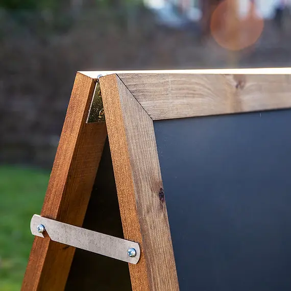 Economy Chalkboard A-Frame Close Up Economy Chalkboard A-Frame Close Up, Commercial Use, Chalkboard A-Frames, Wooden Chalkboard