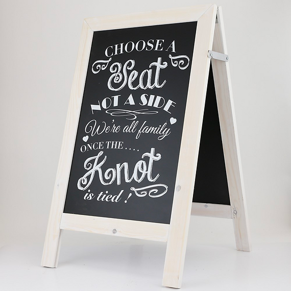 Economy Chalkboard A-Frame in White Economy Chalkboard A-Frame in White, Commercial Use, Chalkboard A-Frames, Wooden Chalkboard