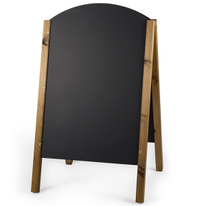 Rounded Top Chalkboard A-Frame, Commercial Use, Chalkboard A-Frames, Wooden Chalkboard