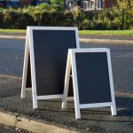 Square Frame Chalkboard A-Frame in White. Different Sizes Available!