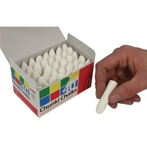 Pack of 40 White Chunky Chalks for Chalkboards