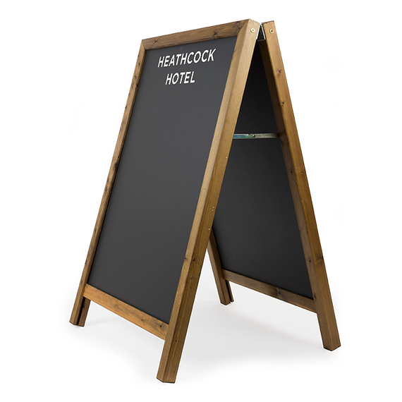 Square Frame Chalkboard A-Frame - Heathcock Hotel Square Frame Chalkboard A-Frame - Heathcock Hotel, Commercial Use, Chalkboard A-Frames, Wooden Chalkboard