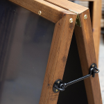 Poster Holder Chalkboard A Frame - Close Up of Fastening and Frame