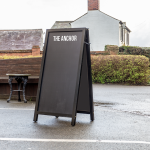 Tall Chalkboard A-Frame in Black - Outside The Anchor