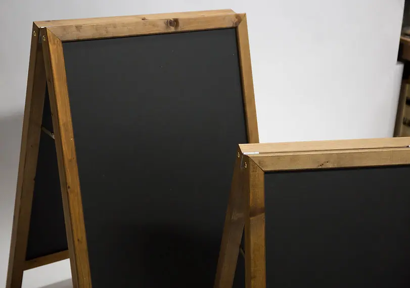 Square Frame Chalkboard A-Frame - Close Up of Different Sizes Available Square Frame Chalkboard A-Frame - Close Up of Different Sizes Available, Commercial Use, Chalkboard A-Frames, Wooden Chalkboard