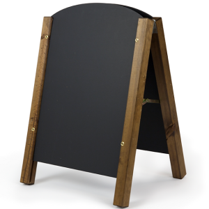 Rounded Top Chalkboard A-Frame Angled