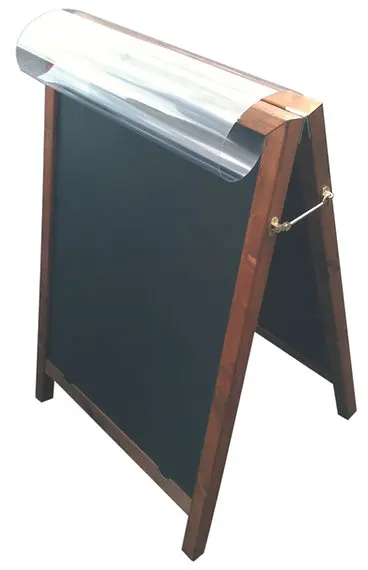 Poster Holder Chalkboard A Frame - with Poster Holder Open Poster Holder Chalkboard A Frame - with Poster Holder Open, Commercial Use, Chalkboard A-Frames, Wooden Chalkboard