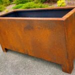 Corten Steel Planter Trough with Feet