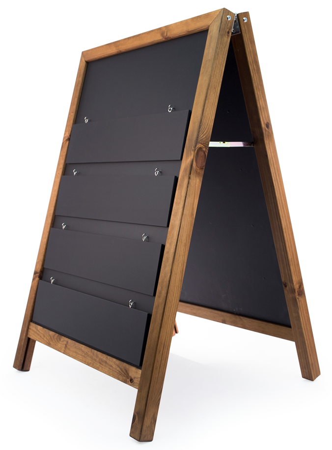 Hanging Display Chalkboard A Frame Hanging Display Chalkboard A Frame, Commercial Use, Chalkboard A-Frames, Wooden Chalkboard