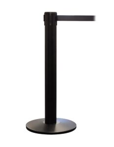 QueuePro 400, QueuePro 400 Retractable Queue Barrier, QueuePro 400 Retracting Queue Stanchion, QueuePro 400 Retractable Queue Post, Queue Belt Barriers, Black QueuePro Retractable Belt Barrier