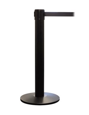 QueuePro 400, QueuePro 400 Retractable Queue Barrier, QueuePro 400 Retracting Queue Stanchion, QueuePro 400 Retractable Queue Post, Queue Belt Barriers, Black QueuePro Retractable Belt Barrier