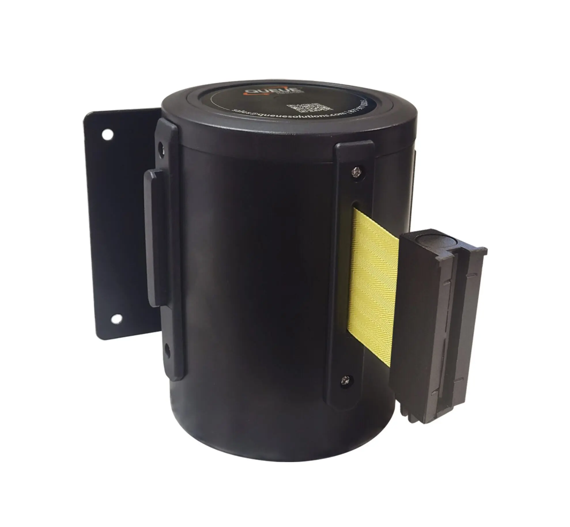 Black WallMaster Wall Mounted Retractable Barrier WallMaster Wall Mounted Retractable Barrier, Black WallMaster Wall Mounted Retractable Barrier, Black Wall Mount, Wall Mount, Warehouse Mounted Tape Barrier